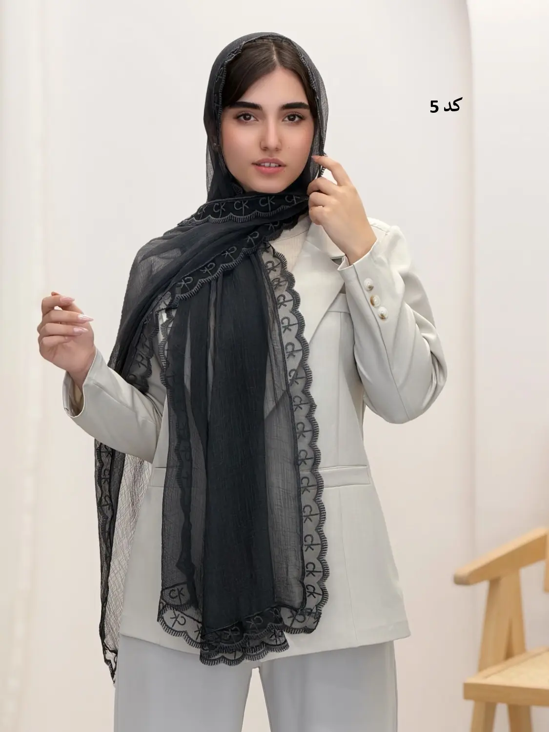 6494-شال حریر ژیوا